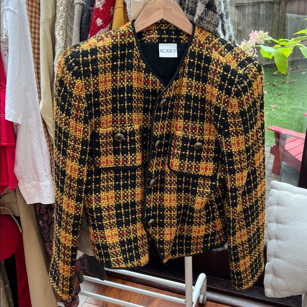 Vintage Koret Union Label Tweed Jacket Size 10
